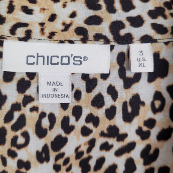 Chicos Zenergy cheetah print UPF bungee dress Size XL Travel Active Casual - Picture 5 of 15